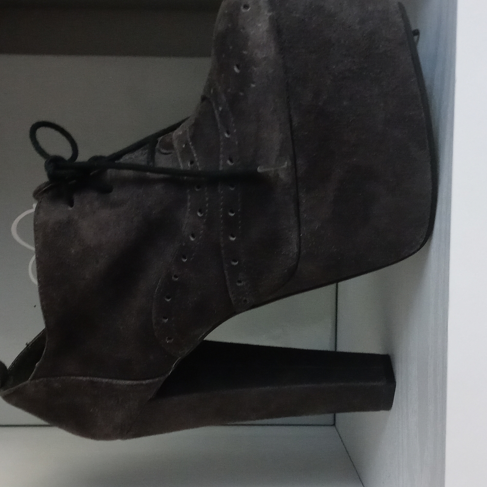 Gray Suede Platforms - image 4
